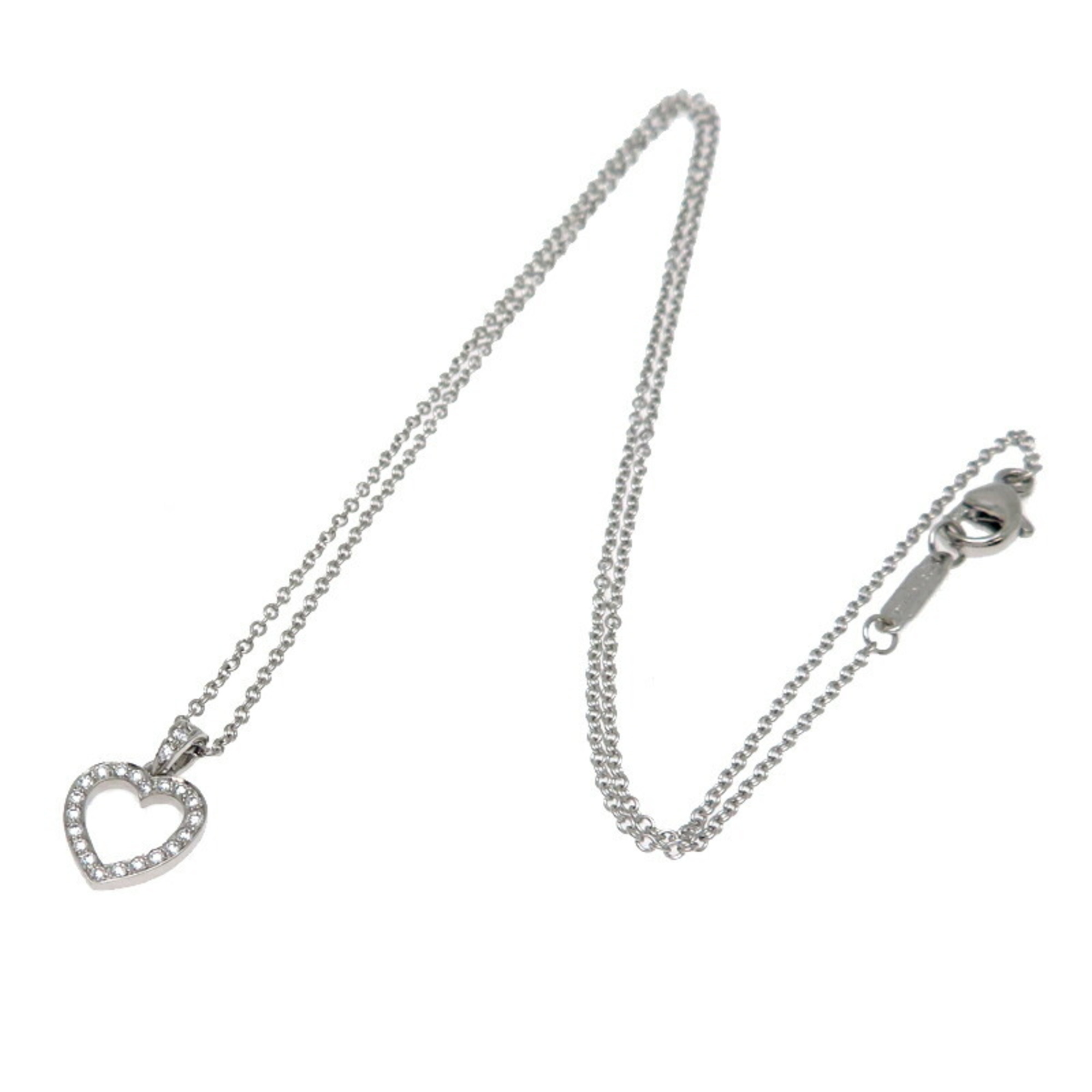 Tiffany Metro Heart Women’s Necklace Pt950 Platinum - Photo 3