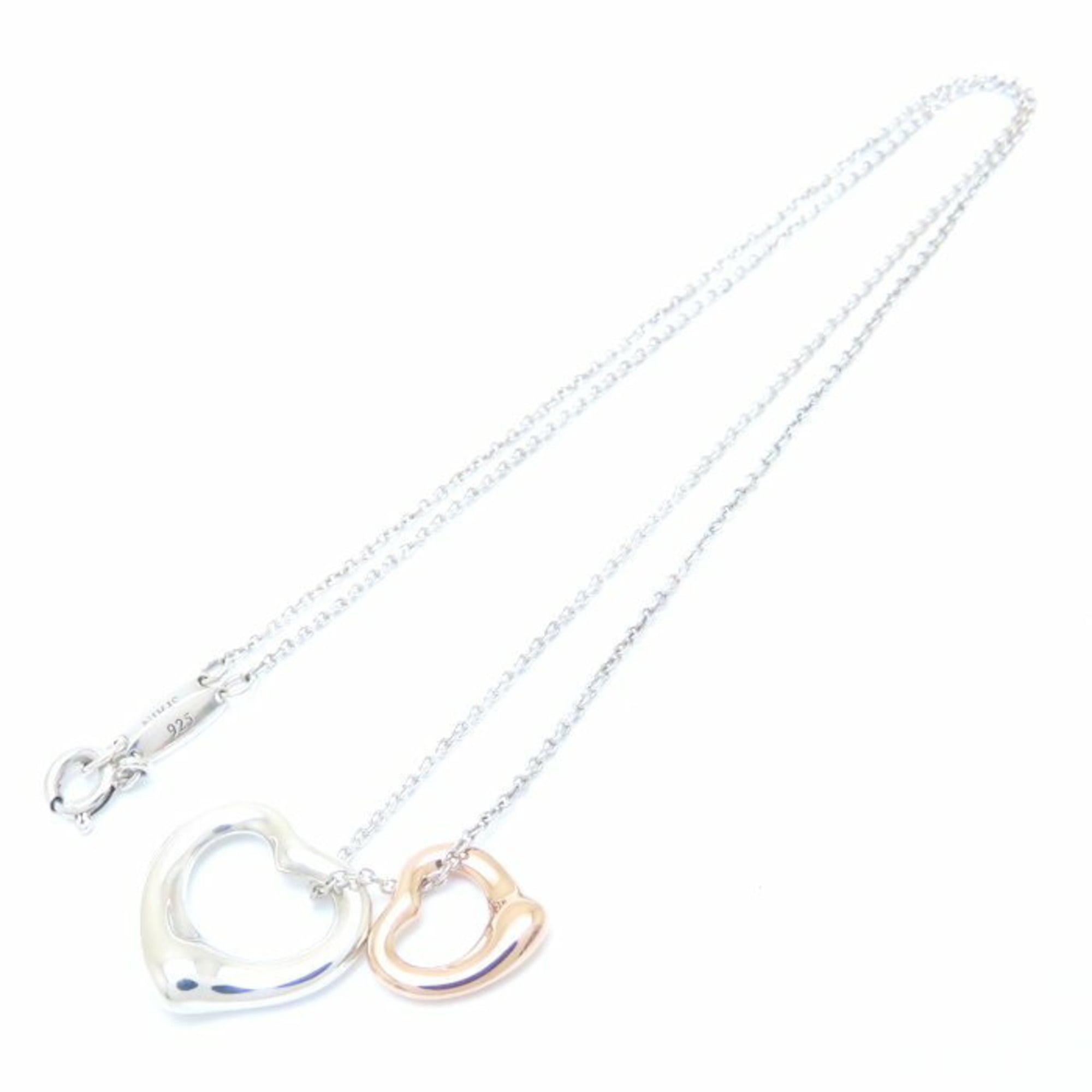 TIFFANY&Co. Tiffany Double Heart Necklace Elsa Peretti Silver 925xK18PG Pink Gold 293787 - Photo 3