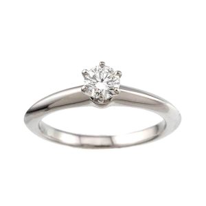 Tiffany & Co. Solitaire Ring with 0.20ct Diamond in Platinum - Photo 1