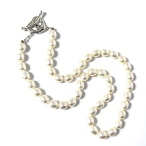 Tiffany Pearl Short Necklace Pendant Open Heart Silver 925 - Photo 1