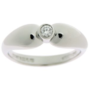 Tiffany Elsa Peretti Double Teardrop Diamond Women’s Ring in Pt950 Platinum - Photo 1