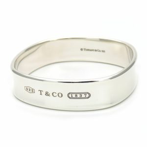 Tiffany Bracelet 1837 Square Silver 925 Approx. 57.0g Bangle Accessory Women’s TIFFANY&Co. - Photo 1