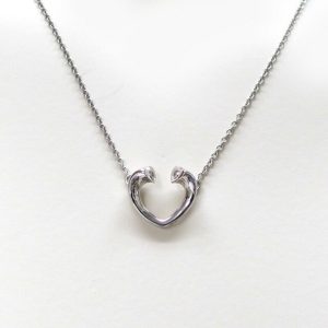 Tiffany tenderness heart diamond necklace K18WG - Photo 1