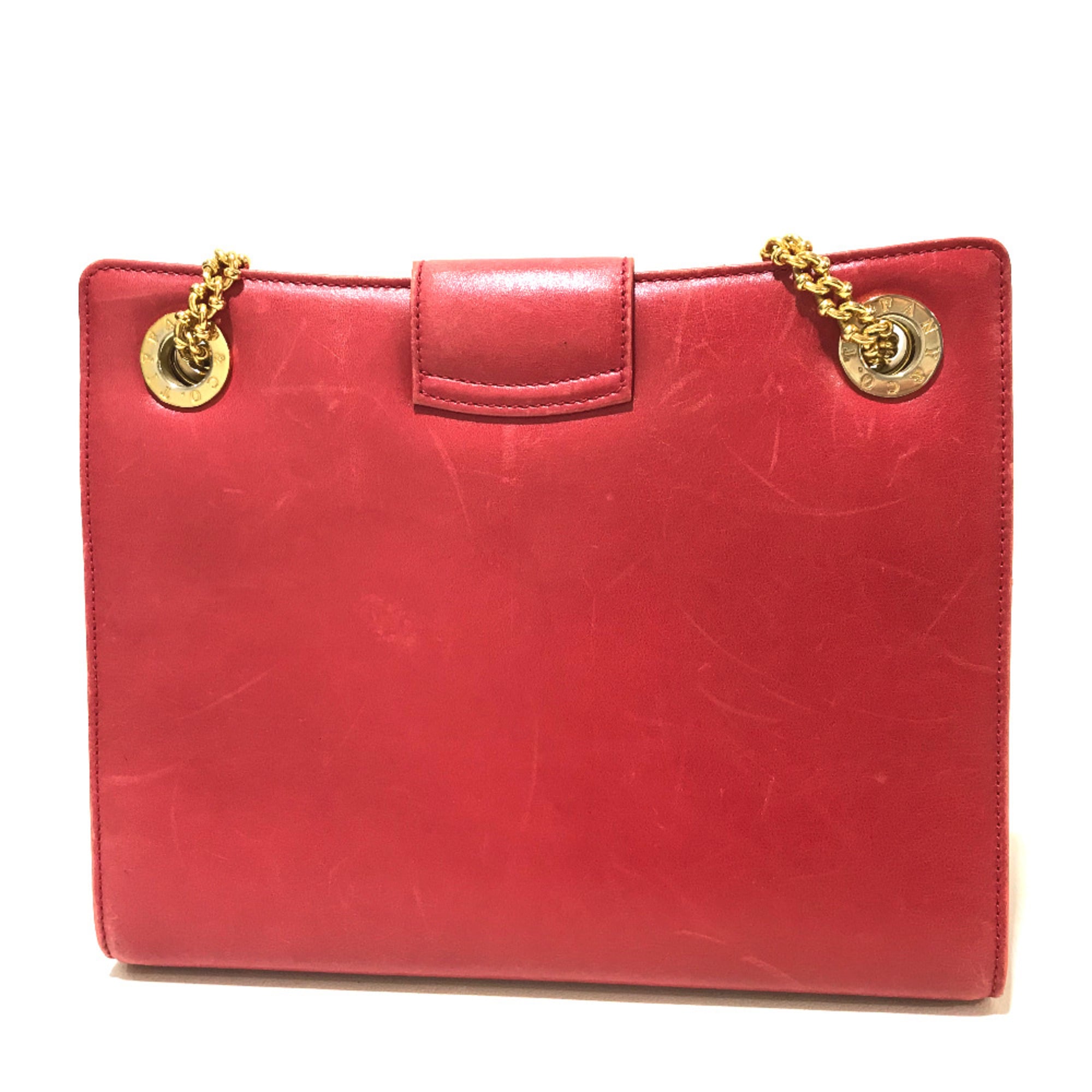 TIFFANY&Co. vintage Bag Pochette ChainShoulder Shoulder Bag Red Red GoldHardware - Photo 2