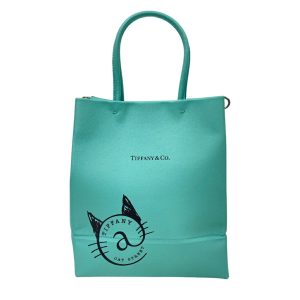 TIFFANY&Co. Tiffany Cat Street Shoulder Tote Bag Blue Women’s - Photo 1