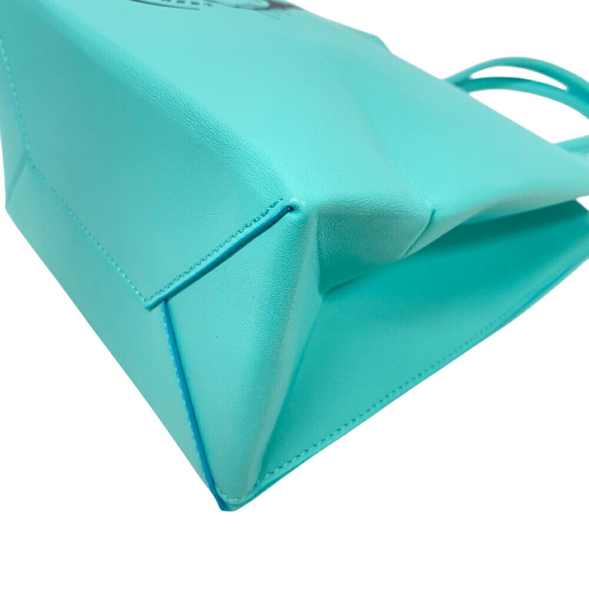TIFFANY&Co. Tiffany Cat Street Shoulder Tote Bag Blue Women’s - Photo 4