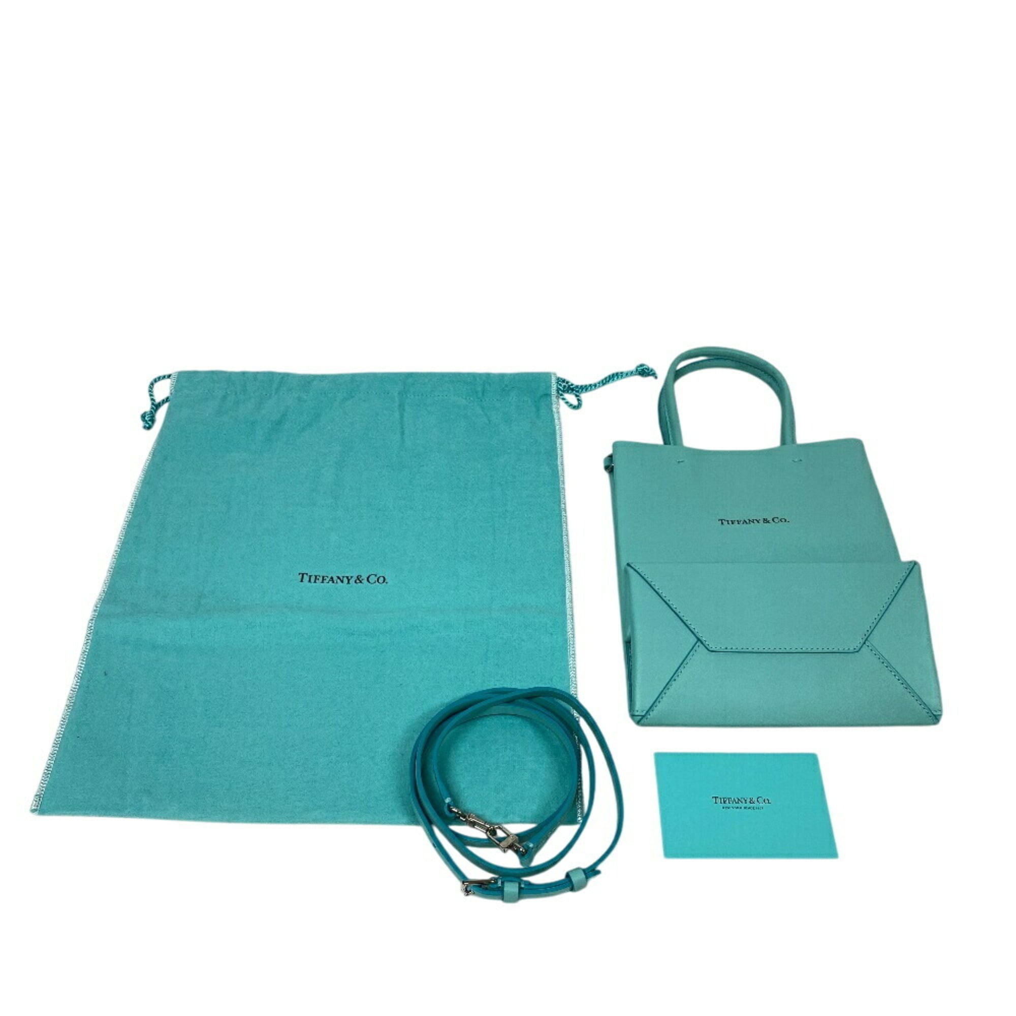TIFFANY&Co. Tiffany Cat Street Shoulder Tote Bag Blue Women’s - Photo 12