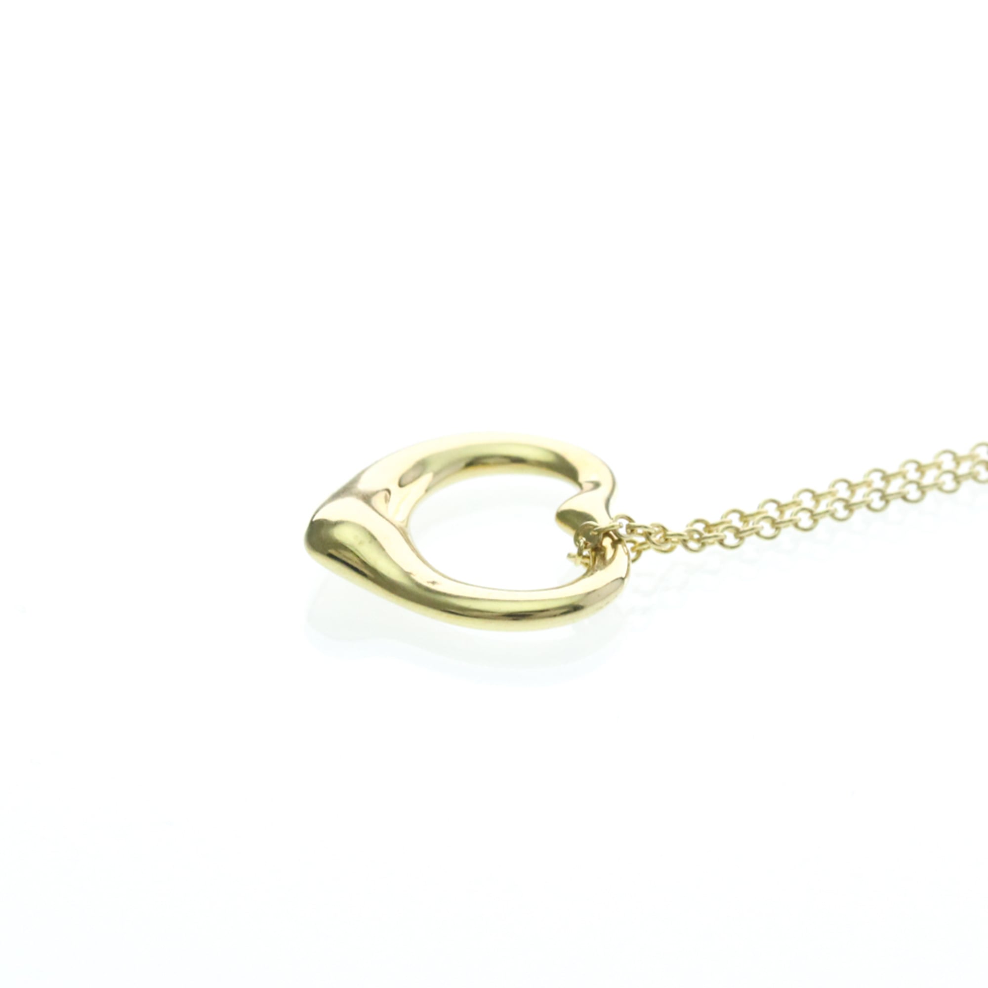 Tiffany Open Heart Yellow Gold (18K) No Stone MenWomen Fashion Pendant Necklace (Gold) - Photo 3