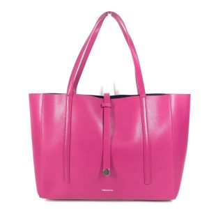 TIFFANY & Co. Tiffany logo tote bag shoulder leather unisex pink - Photo 1